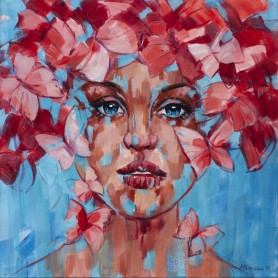 Girl with butterflies, 2018