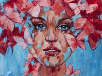 Girl with butterflies, 2018
