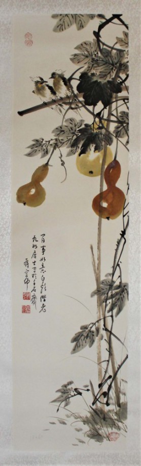 Two Birds on Gourd Tree