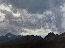 Silny wiatr - pejzaż alpejski, 2015
