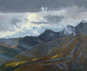 An Alipne landscape in a gusting wind, 2015