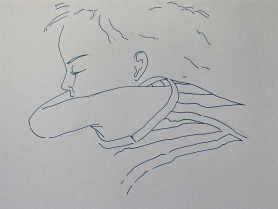 A sleeping boy, 2019