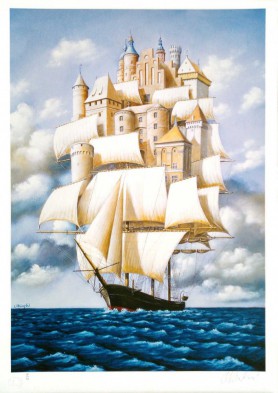 Sailing ship and a palace in sails, 2019