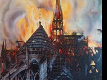 Notre Dame in flames, 2021
