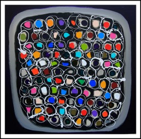 A gluon matrix accompanied by white and black energy, 2020