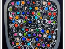 A gluon matrix accompanied by white and black energy, 2020