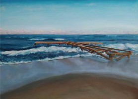 Old pier and youthful waves, 2020