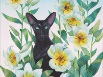 Kot orientalny w liliach, 2021