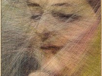 Stringart inspirowany dziełem Jacka Malczewskiego Pytia, 2022