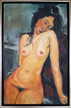 Akt siedzący (kopia według Amedeo Modigliani), 2015