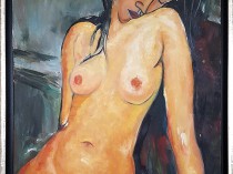 Akt siedzący (kopia według Amedeo Modigliani), 2015