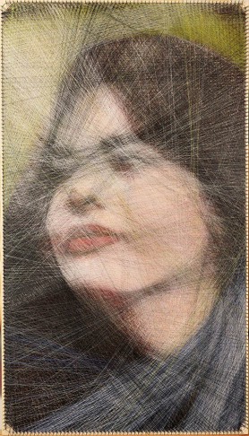 Stringart Dark-haired girl, 2021