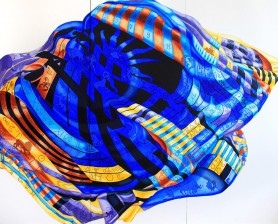 Astrological shawl - triptych, 2019