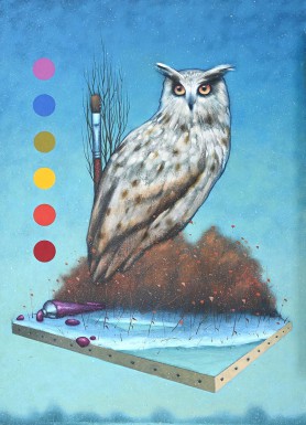 Sowa na obrazie , 2023