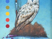 Owl in a painting, 2023