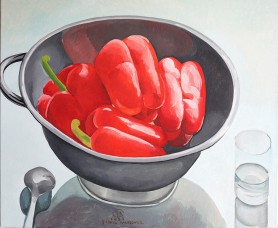Peppers in colander, 2013
