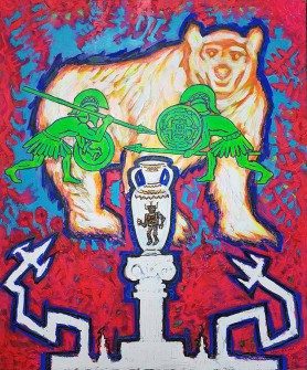 Smiling polar bear thanks for beautiful fight, 2021