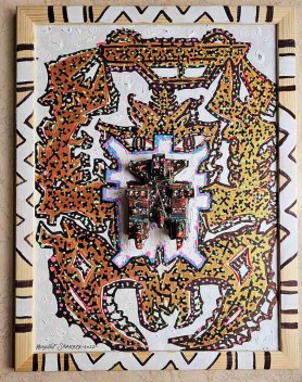 Warrior with golden totem 3, 2023