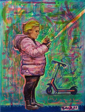 Woman with a phone, 2023