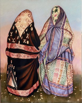 Shawl with a cut-out, 2024