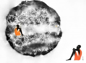 Widok z patrzącym człowiekiem, 2023