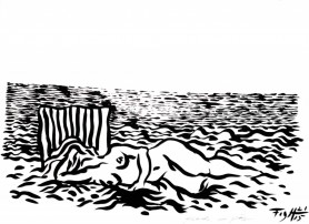 Kobieta na plaży, 2015