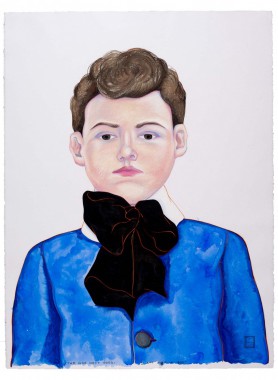 Black scarf / drawing, 2024