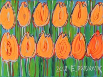 Orange tulips, 2018