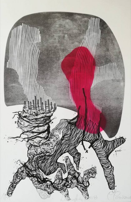 Prace Piotra Pasiewicza na wystawie 