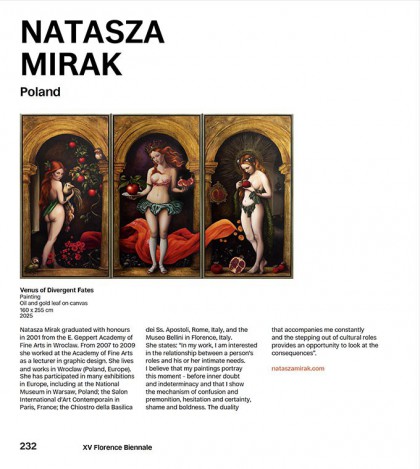 Obraz Nataszy Mirak na XV Biennale Sztuki we Florencji